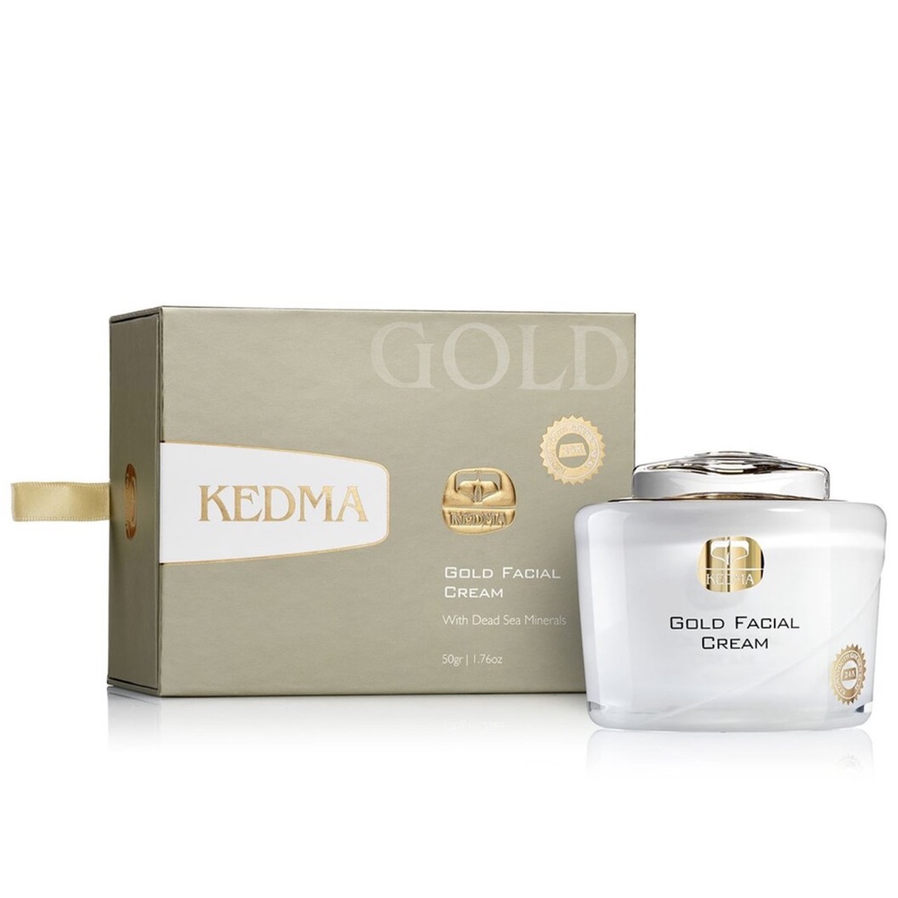 Gold Facial Cream - Elegant White and Gold Moisturizer